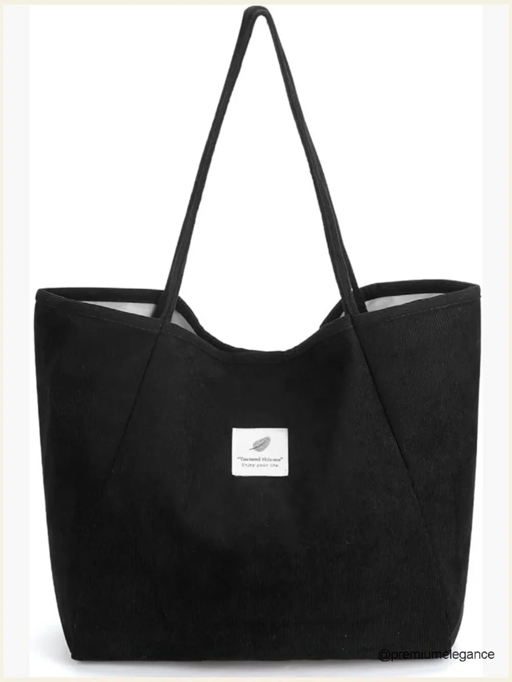 Large Corduroy Tote Bag for Women Travel Work Beach Grocery Shopping Handbag